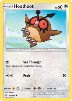 Hoothoot Pokédex .